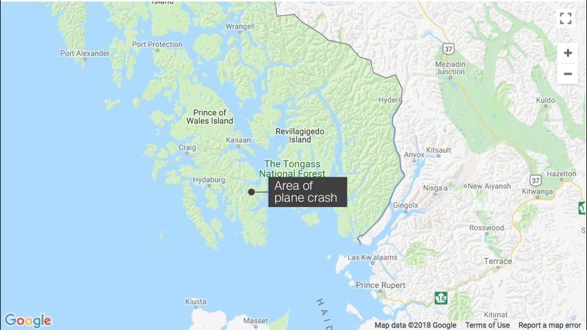 Alaska plane crash Google map