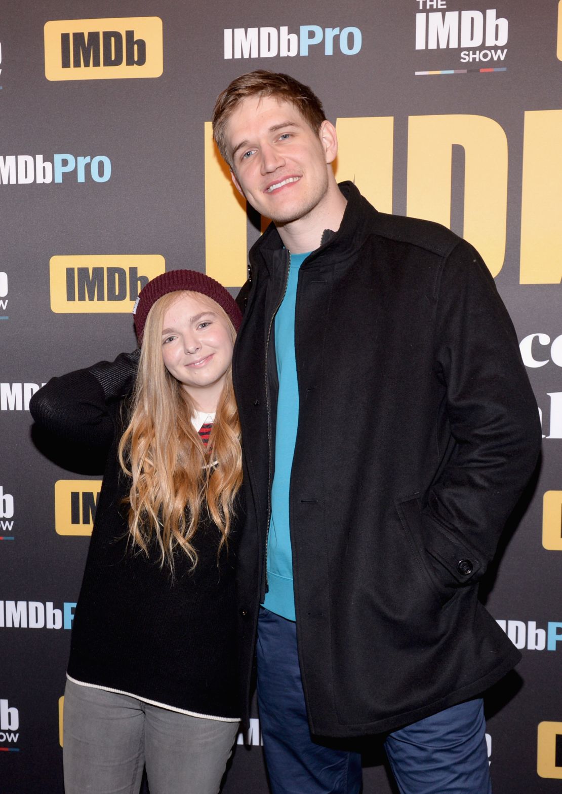 Actor Elsie Fisher and director Bo Burnham of 'Eighth Grade' attend The IMDb Studio and The IMDb Show on Location at The Sundance Film Festival on January 20, 2018 in Park City, Utah.