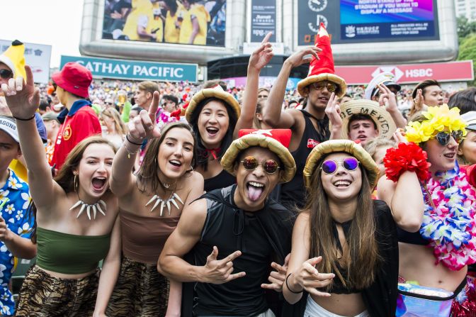 The Hong Kong sevens has established a reputation for its vibrant fan atmosphere.