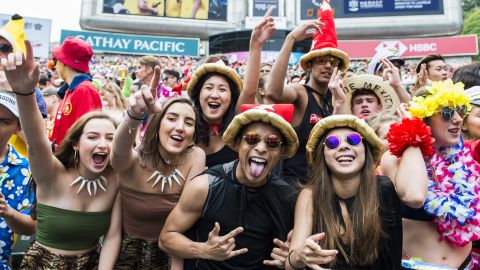 The Hong Kong sevens has established a reputation for its vibrant fan atmosphere.