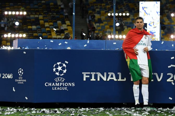 Ronaldo celebrated his fourth Champions League victory in five years with Real Madrid last May after defeating Liverpool  in Kiev, Ukraine. Ronaldo also won a Champions League title with Manchester United in 2008. 