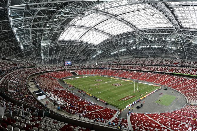Singapore's National Stadium has a 55,000 capacity.