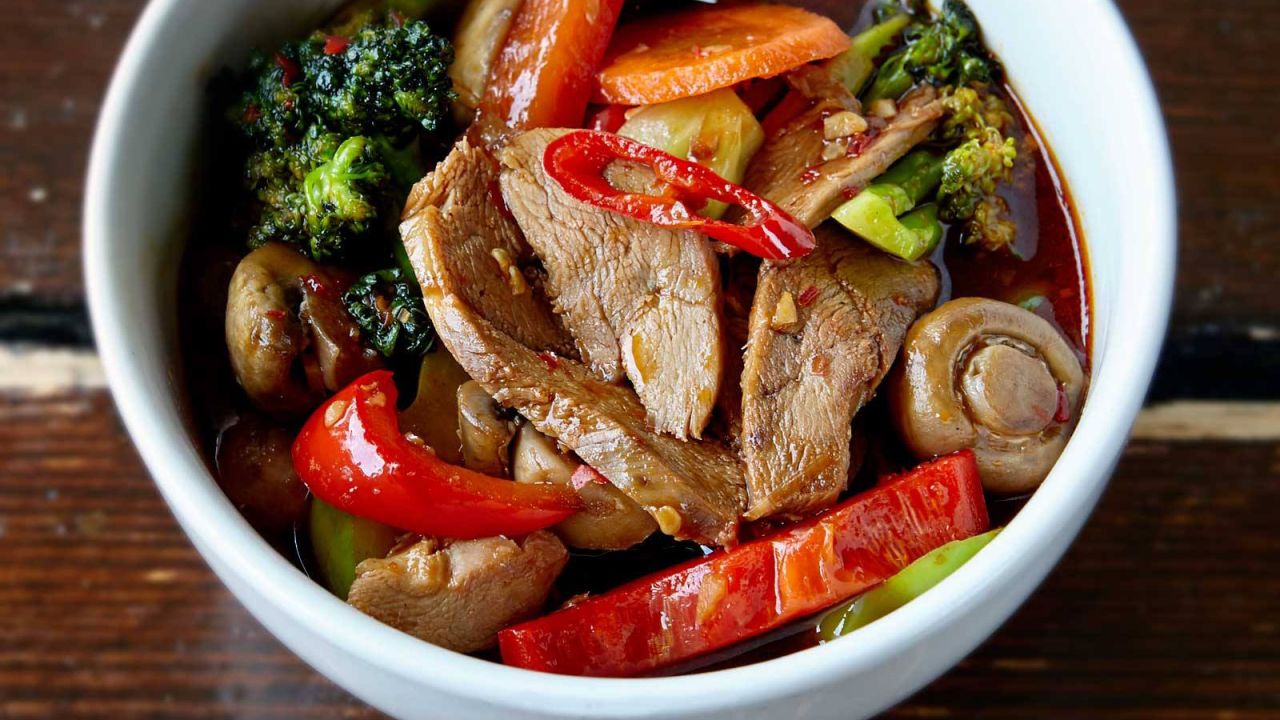 Neon's Pad Nam: Duck with mushroom and other vegetables.