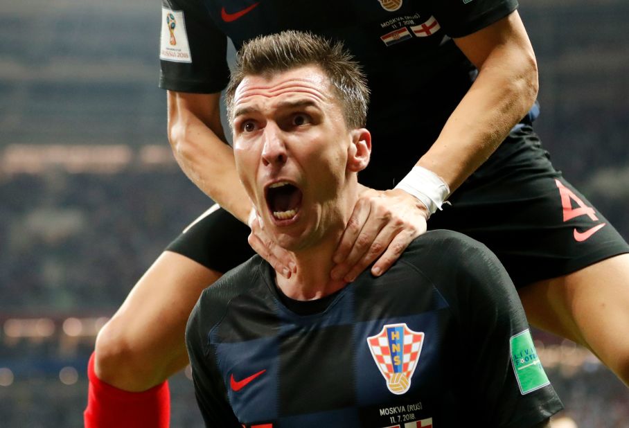 Mandzukic celebrates after his goal.