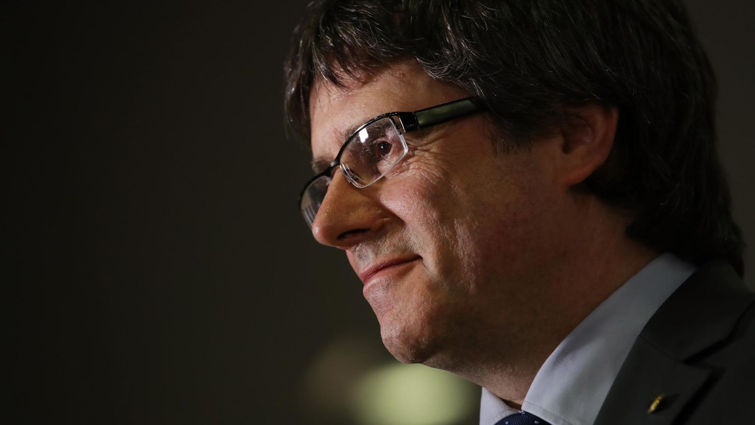 Former Catalan leader Carles Puigdemont attends a press conference with newly-elected Catalan leader Quim Torra (not pictured) in May in Berlin, Germany.