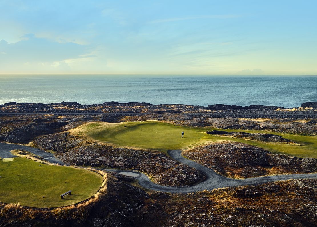 The lava rock makes the front nine holes some of the most challenging.