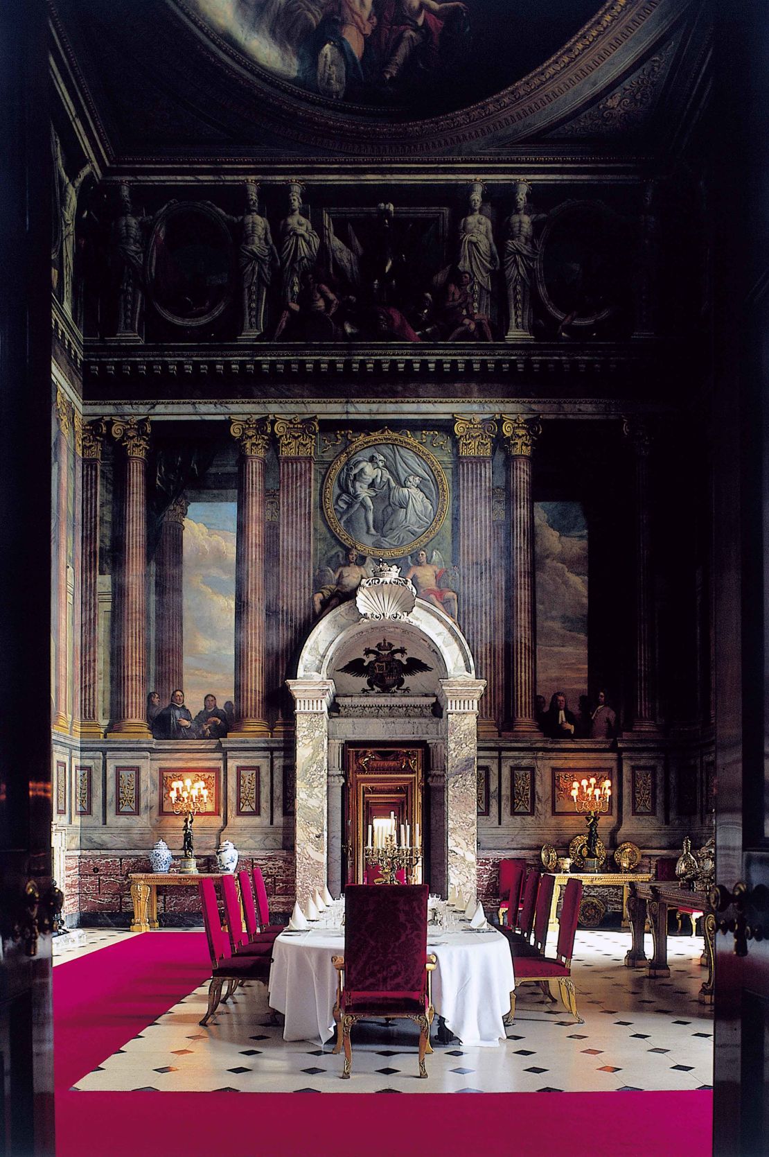 The State Dining Room at Blenheim Palace.