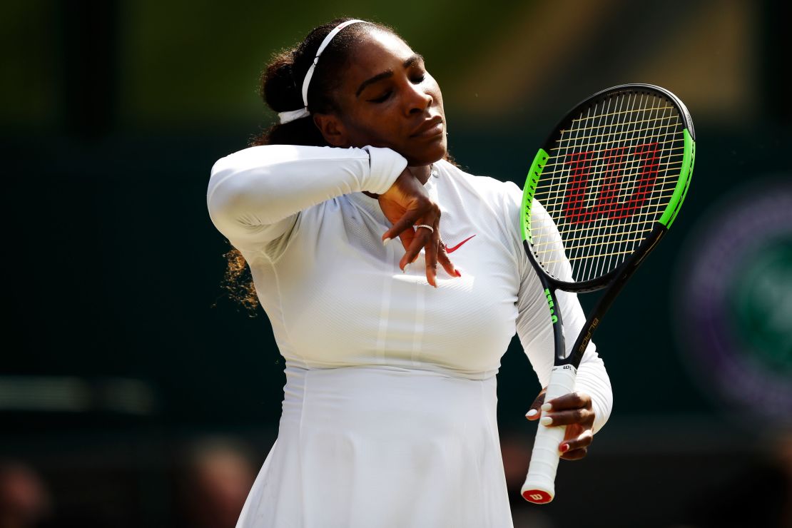 Serena Williams is bidding for an eighth Wimbledon title.