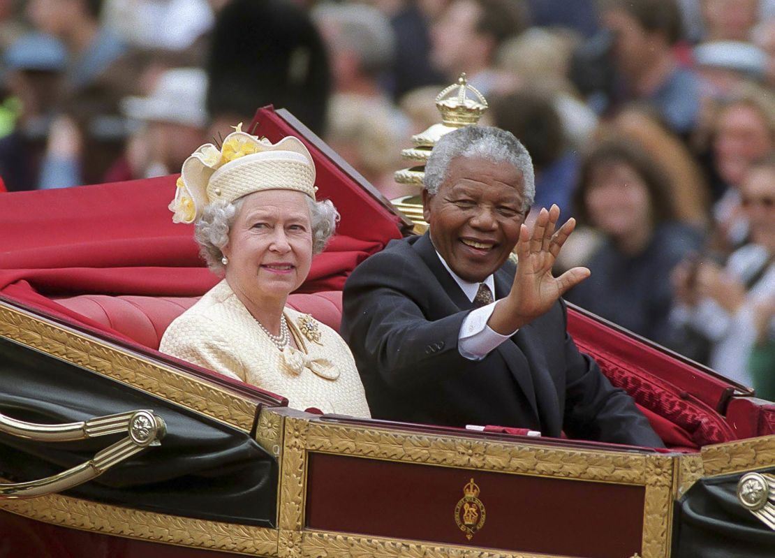 South Africa's Nelson Mandela referred to the Queen as just Elizabeth. She called him Nelson. 