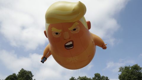 The blimp flew for two hours.