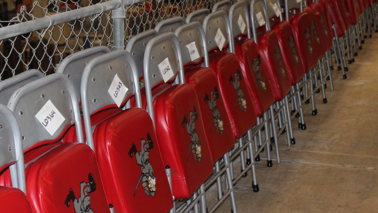 Memorabilia such these chairs are among the items a San Antonio school will offer up for auction.