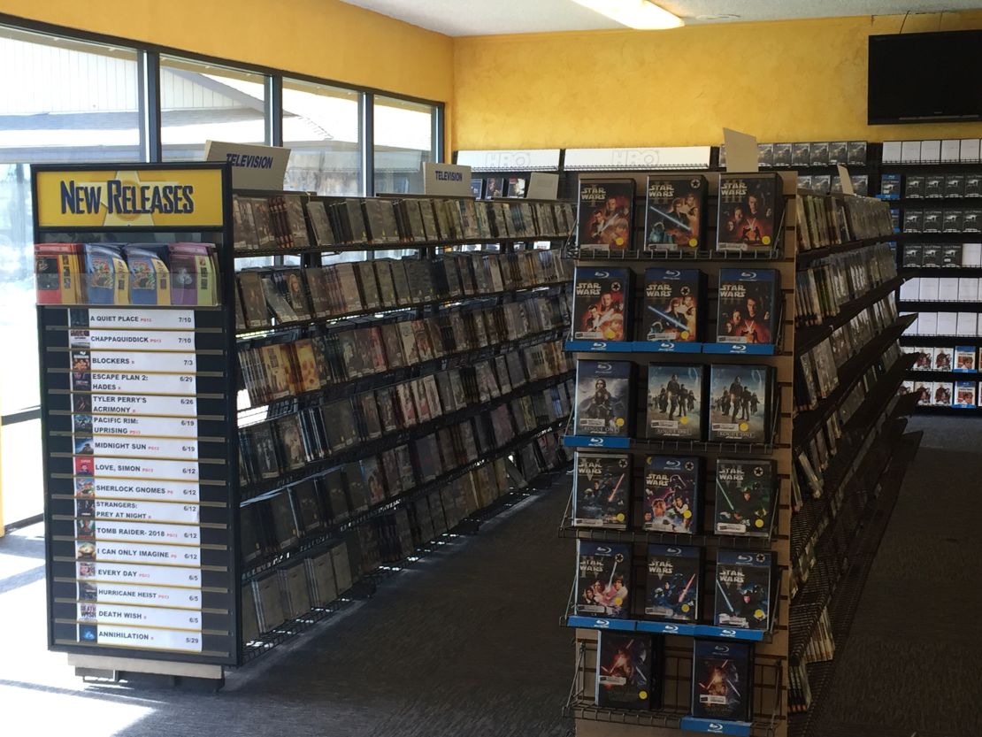 This is what it looks like inside the Blockbuster Video store in Bend, Oregon.
