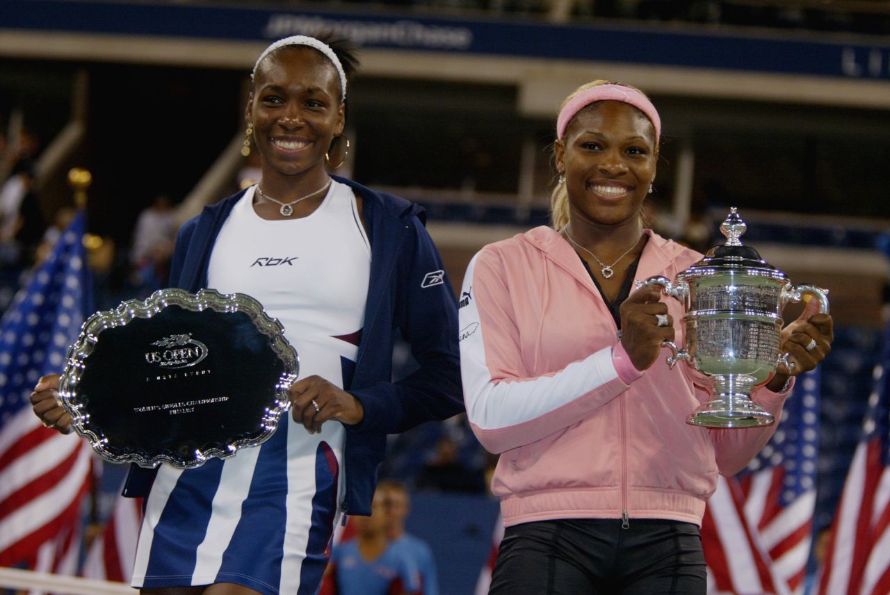 Serena comes out on top after another final with Venus, beating her sister in straight sets to win her second US Open title in 2002.