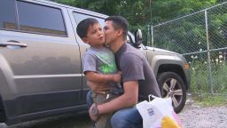 Eris Ramirez and son Jostin are reunited in the Bronx after nearly 2 months apart on Saturday, June 14. 
