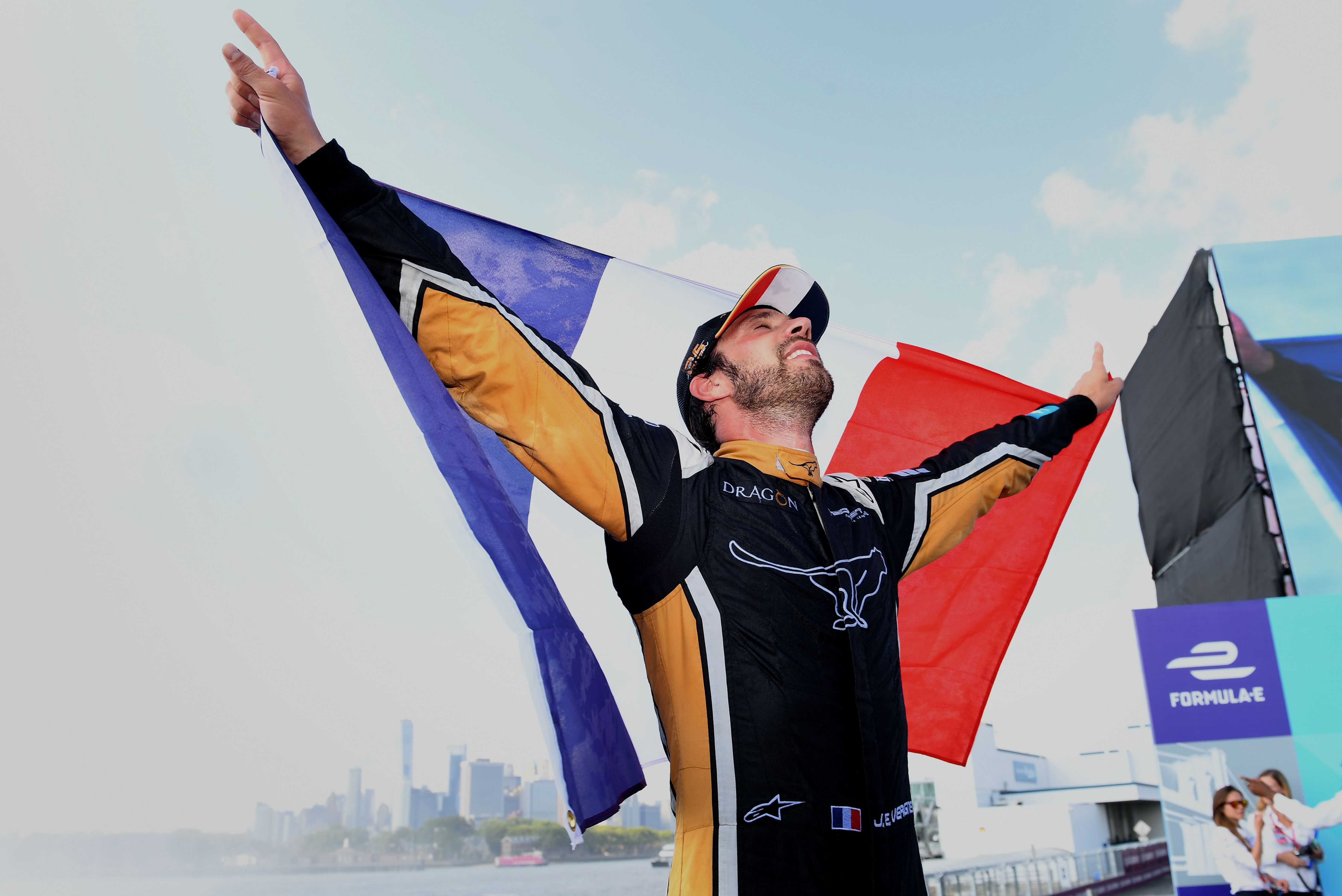 Jean-Eric Vergne clinched the 2017-18 drivers' championship after Saturday's first race of a weekend doubleheader. The Frenchman triumphed one day before his countrymen beat Croatia to win the football World Cup.