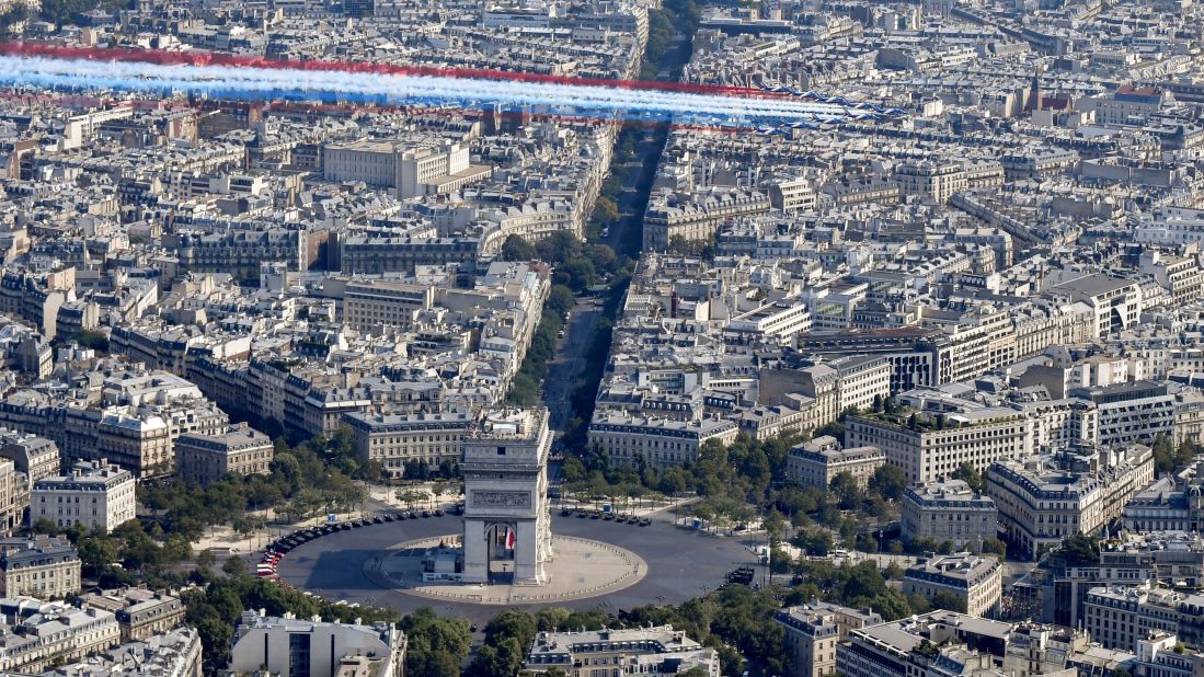 What the real Arc de Triomphe looks like today.
