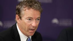 Sen. Rand Paul (R-KY) participates in a discussion about legislation to halt the sale of some weapons to Saudi Arabia at the Center for the National Interest September 19, 2016 in Washington, DC.
