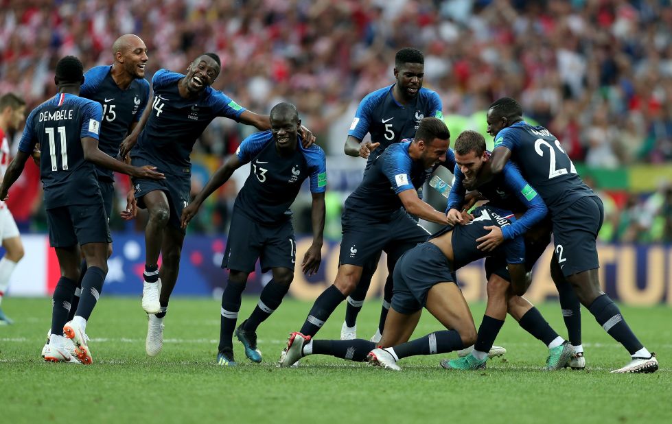 France crowned 2018 FIFA World Cup champions, beating Croatia 4 - 2