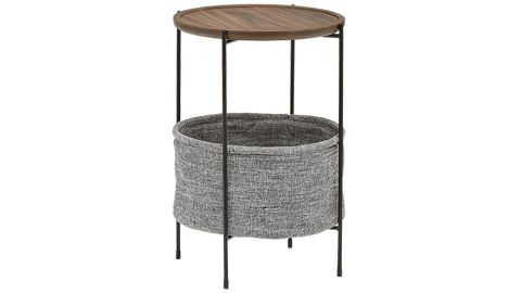 <a href="https://amzn.to/2u6DPhF" target="_blank" target="_blank"><strong>Rivet Round Table with Storage Basket, $99.99</strong></a>