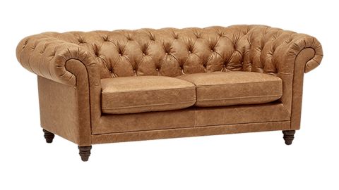 <a href="https://amzn.to/2KSjV3o" target="_blank" target="_blank"><strong>Stone & Beam Modern Sofa in Cognac, $935</strong></a>