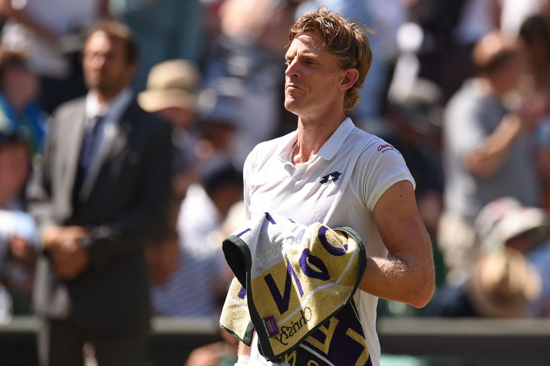 It was a tough day for Kevin Anderson at Wimbledon after his semifinal exertions. 