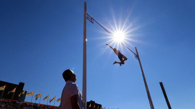 Armand Duplantis of Sweden in action during the final of the men's pole vault on day five of The IAAF World U20 Championships on Saturday, July 14, in Tampere, Finland. 