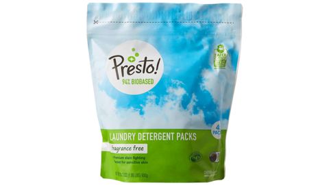 <a href="https://amzn.to/2MGNgv1" target="_blank" target="_blank"><strong>Presto! 94% Biobased Laundry Detergent Packs, $13.99 </strong></a>