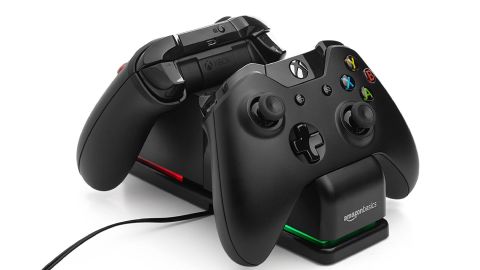 <a href="https://amzn.to/2uyVIoN" target="_blank" target="_blank"><strong>Amazon Basics — Dual Charging Station XBox One, $17.48</strong></a>