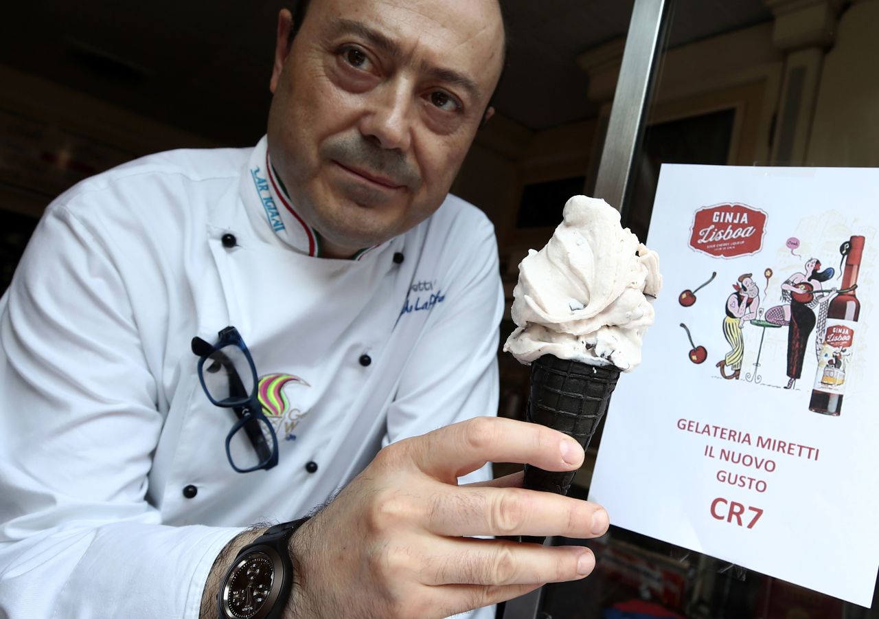 Ronaldo's move to Turin was also good news  for some of the city's ice-cream sellers ... Miretti's ice-cream shop has been selling a CR7 gelato.