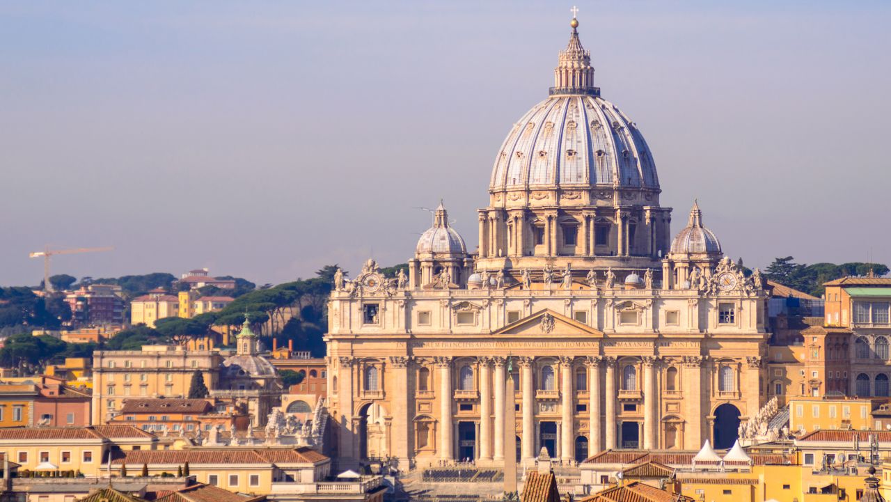 While you're in Rome, take in the night view at St. Peter's Basilica of St. Peter. It's in Vatican City, which is technically a tiny, separate country that's completely surrounded by the much larger city of Rome.