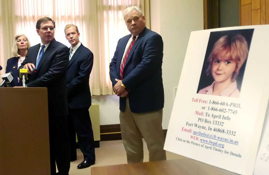 Fort Wayne Police Chief Rusty York asked the public in Sept. 2006 for any information on the 1988 murder of April Tinsley.
