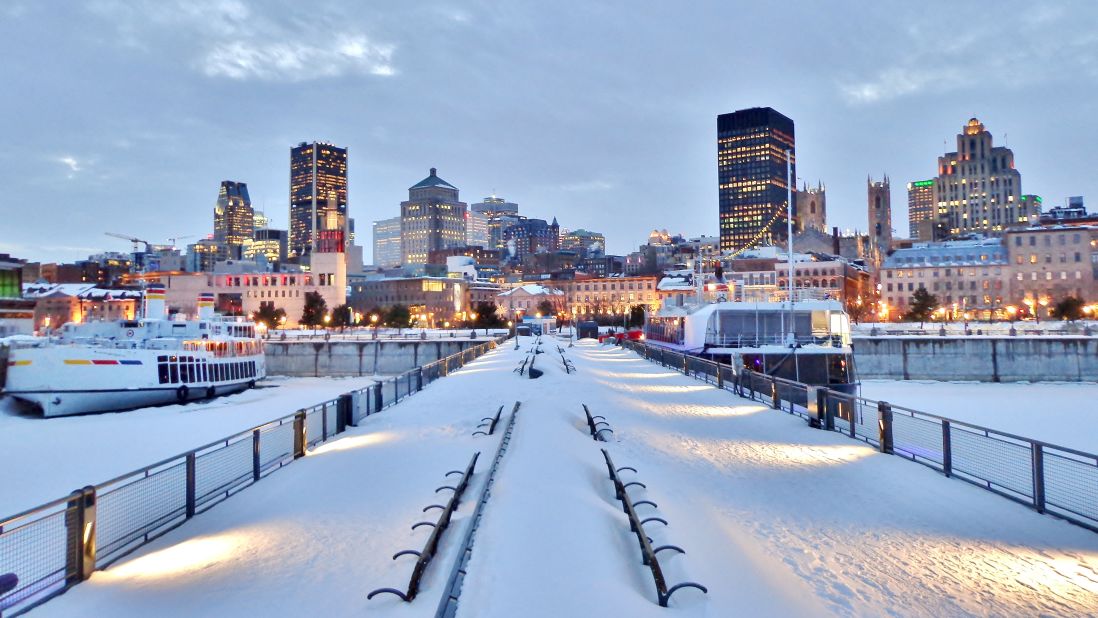 <strong>January in Montreal: </strong>Yes it's cold, but it's also beautiful this time of year in the largest city of Quebec, Canada. The snow-covered St. Lawrence riverfront makes for memorable winter scenery.