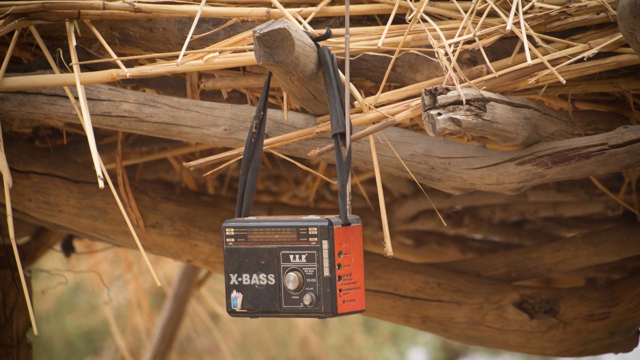 A radio in the village of Dakiri.