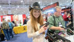 Maria Butina at the NRA Annual Meeting in Nashville, Tennessee (April 2015) 