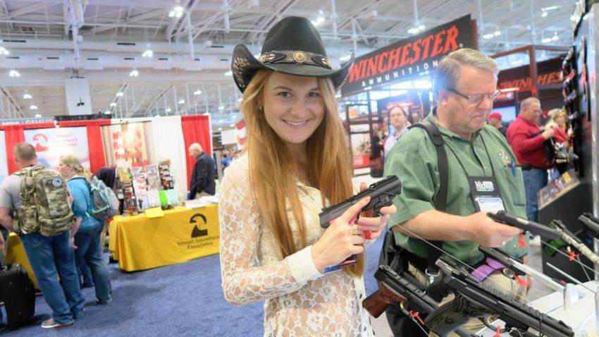 Maria Butina at the NRA Annual Meeting in Nashville, Tennessee (April 2015) 