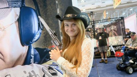 Maria Butina at the NRA Annual Meeting in Nashville, Tennessee,  April 2015.