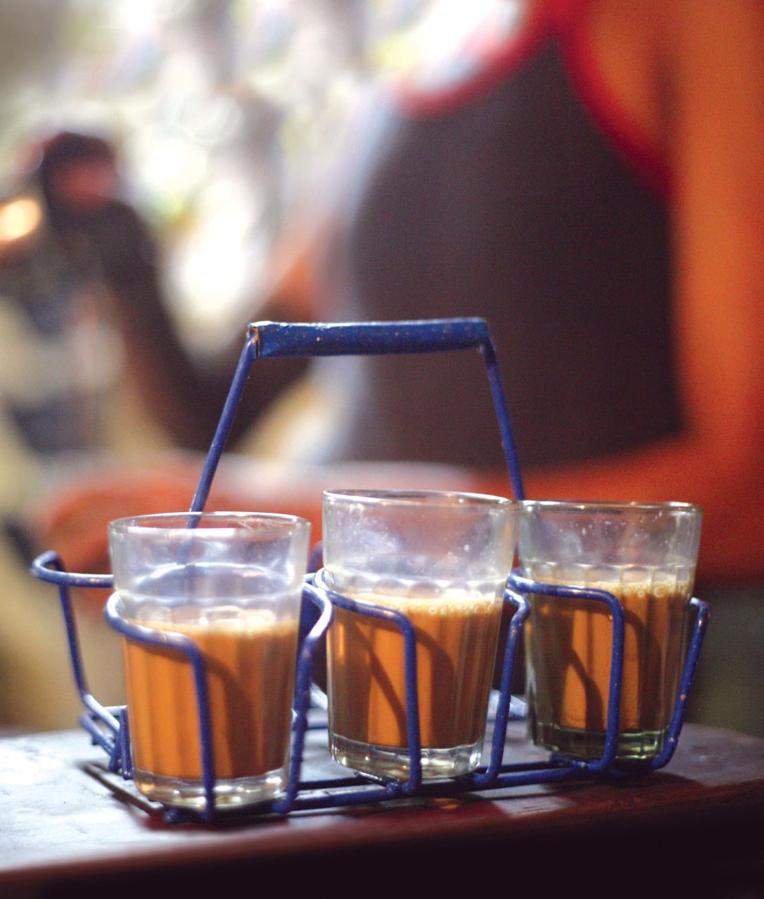 The chaidaan (or chai holder) is essential to India's street culture, allowing tea to be transported and served on the go. India is the world's largest tea drinker.