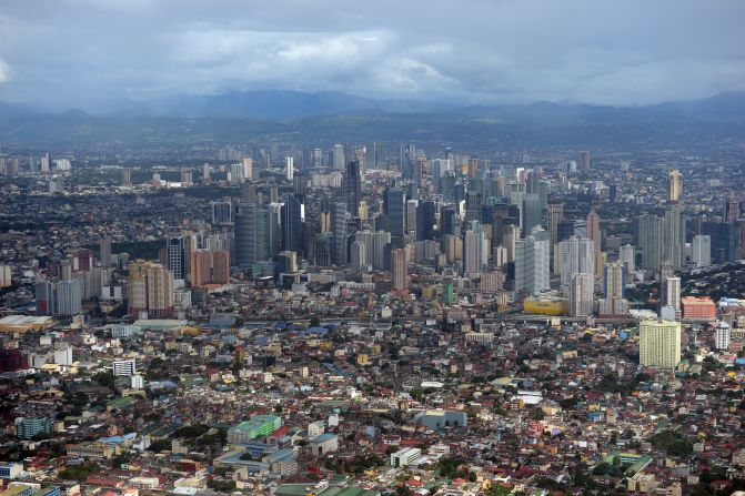 New Clark City is being built as a "back-up" city from where government offices can still function should Manila, pictured, succumb to a natural disaster such as an earthquake.