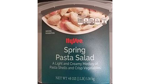 Hy-Vee pasta salad was recalled due to salmonella.