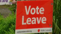 Vote leave sign