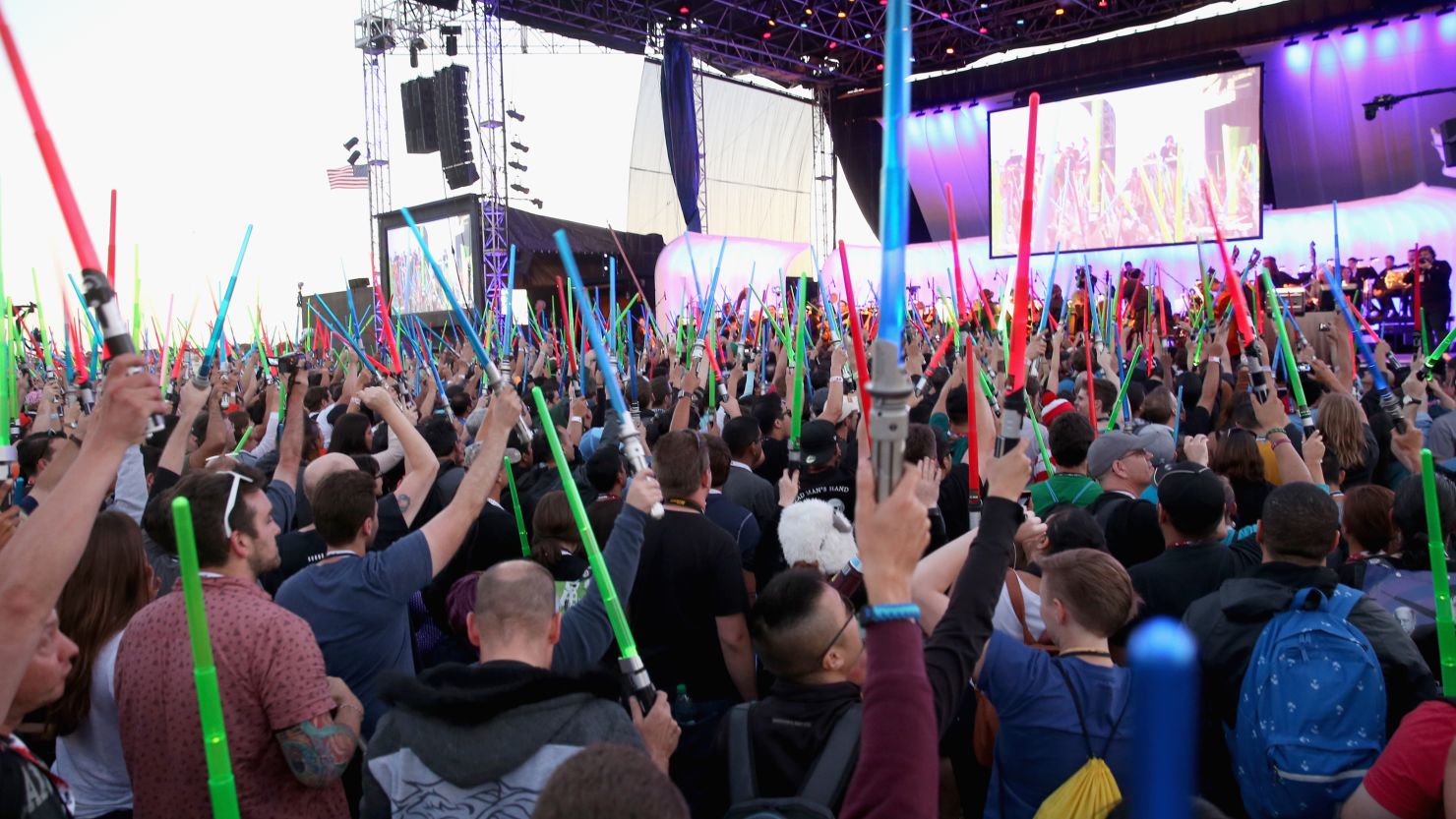 Fans attend a 'Star Wars' concert at Comic-Con in 2018. (Photo by Jesse Grant/Getty Images for Disney)