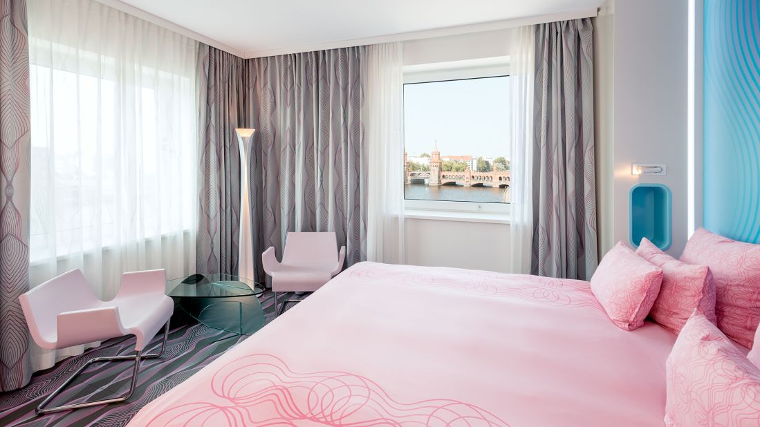 <strong>Hotel nhow Berlin:</strong> Music and the color pink are the themes at this trendy offering, located on a former industrial section of the Spree River.