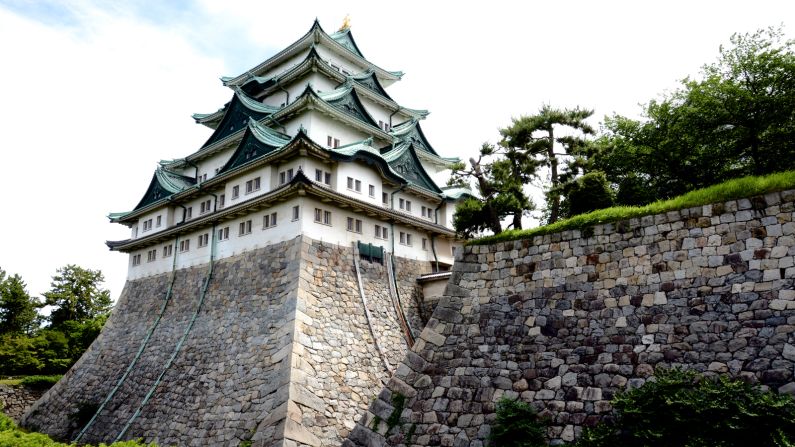 <strong>Nagoya castle: </strong>"I love how the images reveal the differences among the 24 castles featured in this book and how they highlight the contrast between the huge fortifications such as stone walls and moats with the intricate details such as family crests embedded into the tile ends lining the roofs," says Mitchelhill.