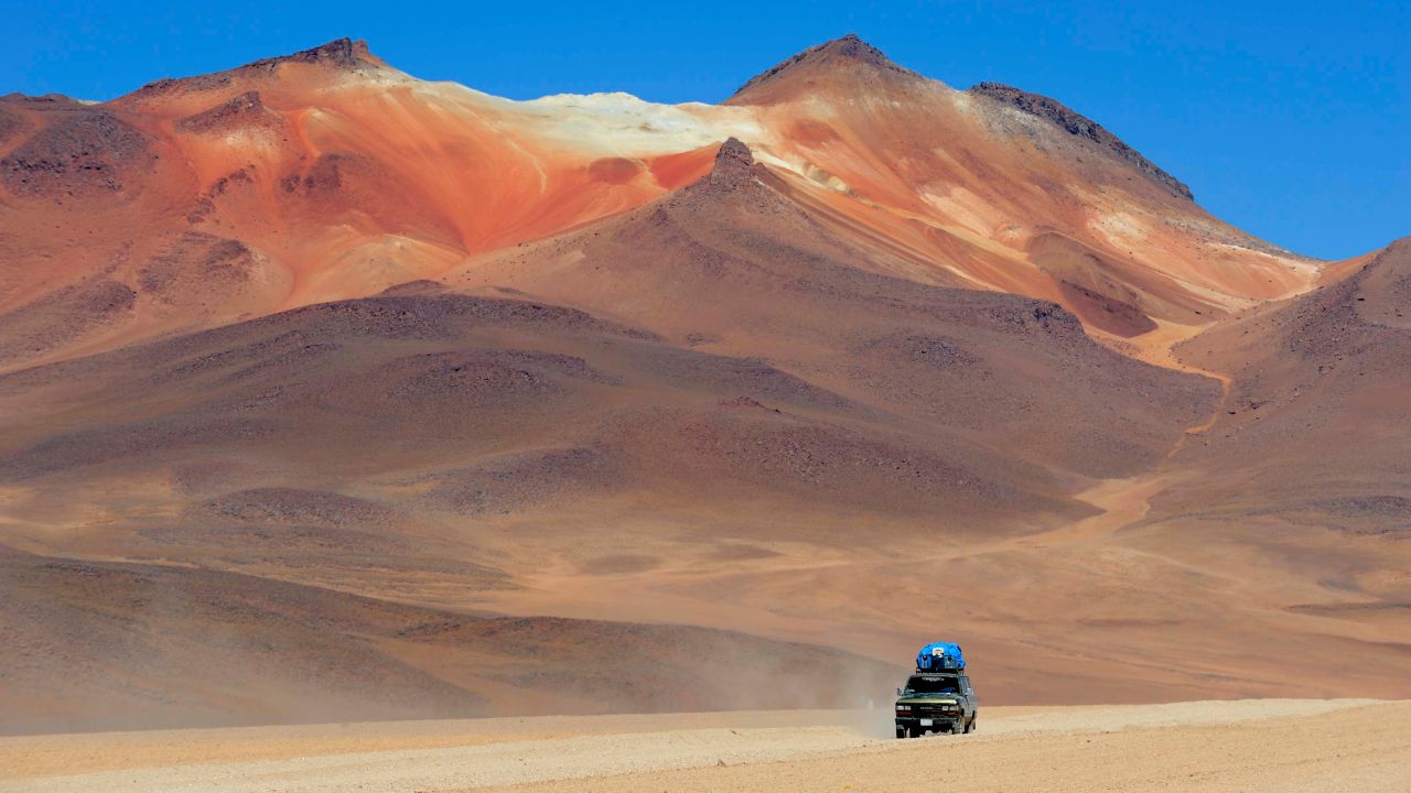 <strong>Atacama's riches:</strong> Northern Chile's windswept Atacama Desert, with its rust-colored rock canyons, snow-capped volcanoes, steaming, gurgling geysers and turquoise sinkhole lakes, is a striking destination.