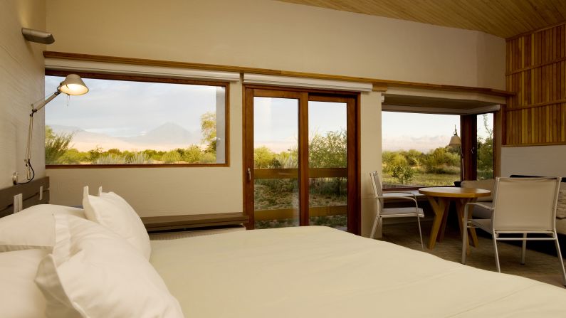 <strong>Lodge rooms:</strong> Explora's 50 rooms are designed for deep rest in the desert's vastness. Rooms are not equipped with televisions or Wi-Fi.