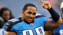 NASHVILLE, TN - NOVEMBER 27:  Jurrell Casey #99 and Derrick Morgan #90 of the Tennessee Titans wave to fans as they leave the field after a win over the Tampa Bay Buccaneers at LP Field on November 27, 2011 in Nashville, Tennessee. The Titans won 23-17.  (Photo by Grant Halverson/Getty Images)