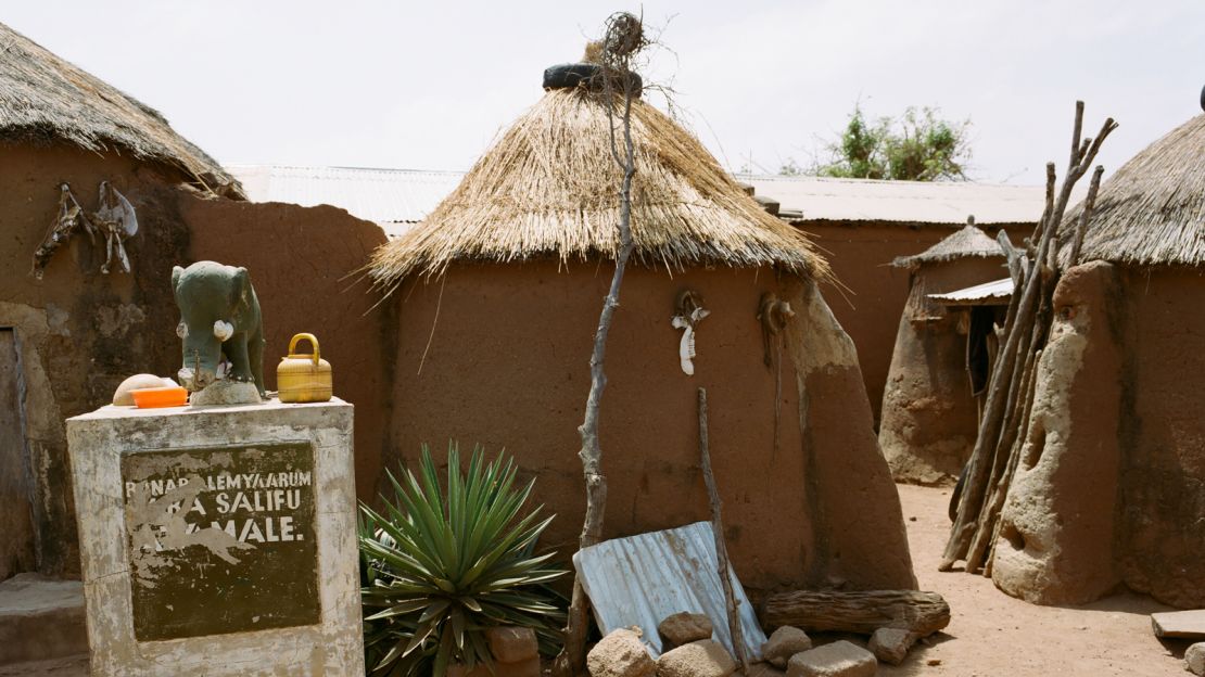 The chief's palace in Tongo is home to around 300 people.