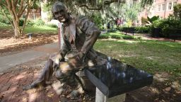 A state of Francis W. Eppes sits on Florida State University's campus in Tallahassee, Florida. 