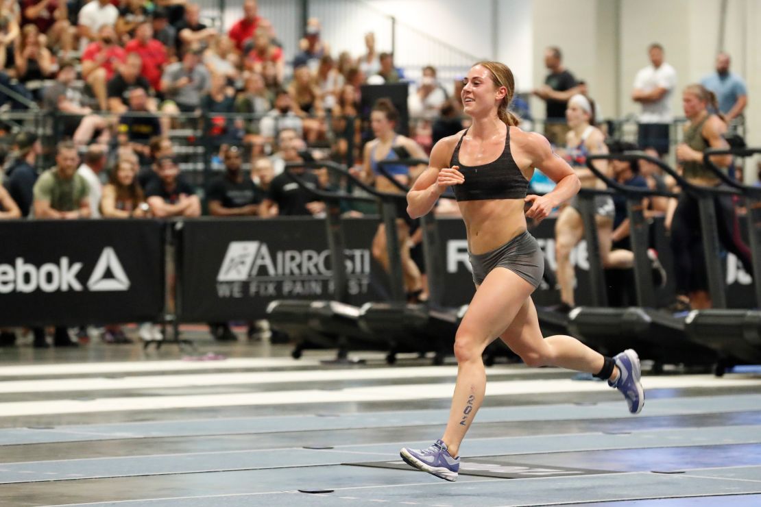 Brooke Wells races to victory at the CrossFit Central Regionals.