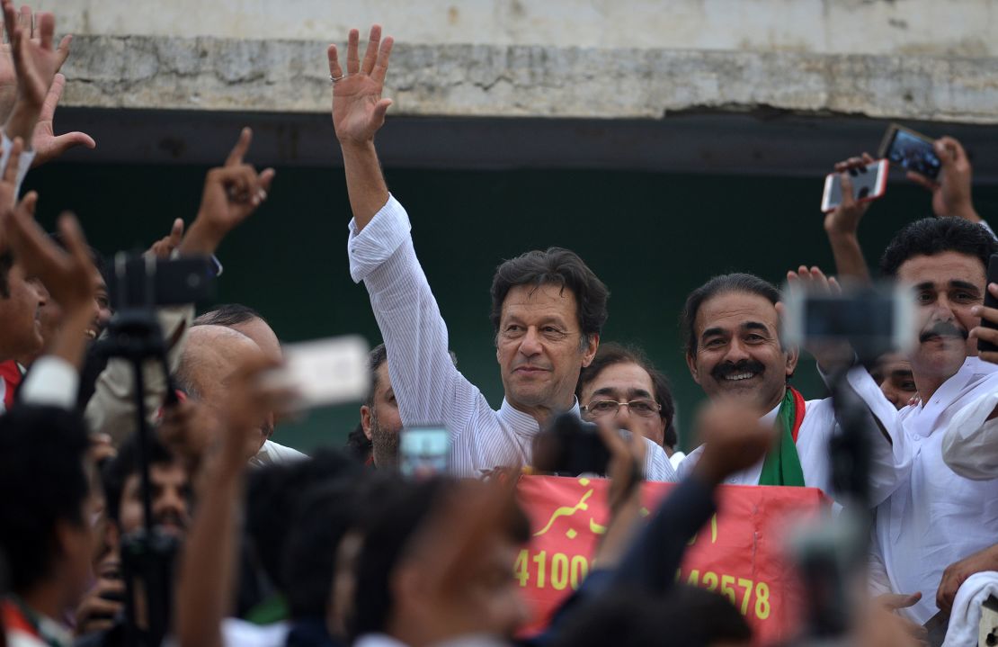 Imran Khan has repeatedly denied accusations his campaign is supported by the military. 